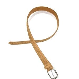 H. Stockton Atlanta Mens Suede Pebble Tan Leather Casual Belt Size 38